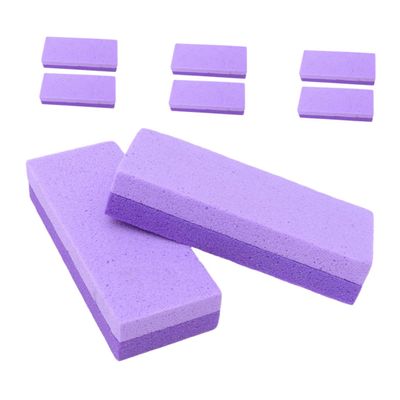 Housoutil 8pcs Purple Volcanic Pumice Stone Double-Sided Pedicure Callus Removal Scrubber Tool for Hard Skin Exfoliating Foot Care at Home and Travel