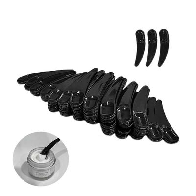 100 PCS Cosmetic Spatulas, Black Mini Makeup Spatula and Skin Spatula, Disposable Plastic Spatula for Cosmetics, Makeup Scoop for Skin Care Facial Cream Mask Sampling and Mixing