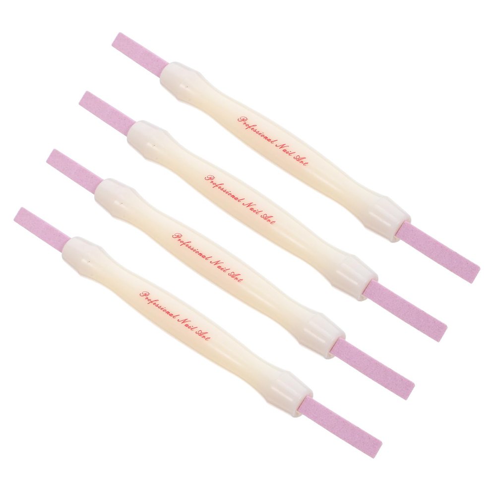 4pcs Quartz Double-Ended Nail Sanding Stick for Cuticle Care