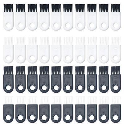 Artibetter 40pcs Electric Shaver Cleaning Brush Set with Black and White Handles, Small Razor Duster Brushes for Electric Razor and Trimmer Maintenance, Men's Grooming Accessories