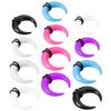 ULDIGI 12pcs Acrylic Nose Septum Rings and Ear Gauges Stretching Kit U-shaped Taper Pins 2mm 3mm Small Nose Cartilage Rings for Women Body Piercing Jewelry Set view 1