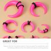 ULDIGI 12pcs Acrylic Nose Septum Rings and Ear Gauges Stretching Kit U-shaped Taper Pins 2mm 3mm Small Nose Cartilage Rings for Women Body Piercing Jewelry Set view 3