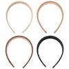 PRETYZOOM Raffia Hair Hoops for Women 4pcs, Lightweight Sponge Headbands, Boho Style Hair Accessories for Travel and Parties Color view 1