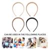 PRETYZOOM Raffia Hair Hoops for Women 4pcs, Lightweight Sponge Headbands, Boho Style Hair Accessories for Travel and Parties Color view 3