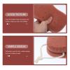 Shower Sponge Brush Exfoliating Bathing Accessory Portable Brown Sponge view 3