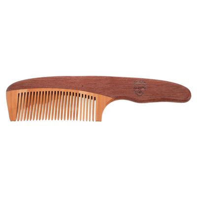 Housoutil Wooden Wide Tooth Beard Comb Small Pocket Detangling Comb for Men Facial Hair Grooming and Mustache Styling