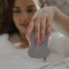 SOESFOUFU Dual-Sided Exfoliating Bath Sponge 2pcs Set Blue and Gray Soft Scrubbing Surfaces for Shower and Body Cleaning Bathing Supplies view 4