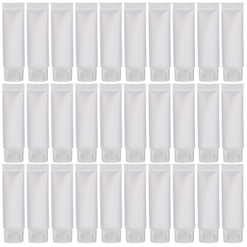BESTonZON 50pcs 10ml Frosted Travel Squeeze Bottles for Toiletries, Reusable Empty Lotion and Shampoo Containers, Portable Cosmetic Refill Bottles for Travel and Daily Use