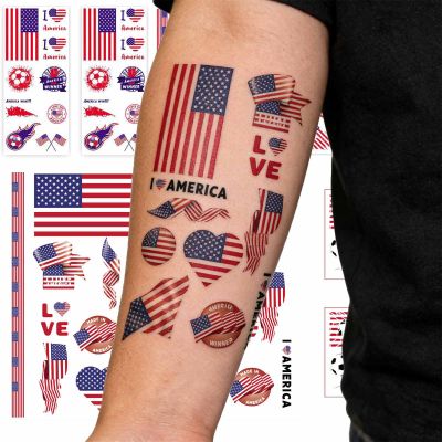 10 Sheets World Cup Soccer Temporary Tattoos Stickers, Team Sport Themed Birthday Party Favors Gift for Girls Boys Decorations Classroom Prizes Rewards for Kids USA