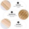 Mobestech 4pcs Wooden Nail Brush with Natural Boar Bristle, Two-sided Nail Pedicure Tool for Fingernail and Toenail Scrubbing, Sturdy Hand and Foot Cleaning Brush for Manicure and Pedicure view 3