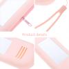 MUSISALY Portable Silicone Makeup Brush Storage Pouch with Mirror and Strap, Travel Cosmetic Organizer Bag for Womens Beauty Tools and Brush Holder view 3