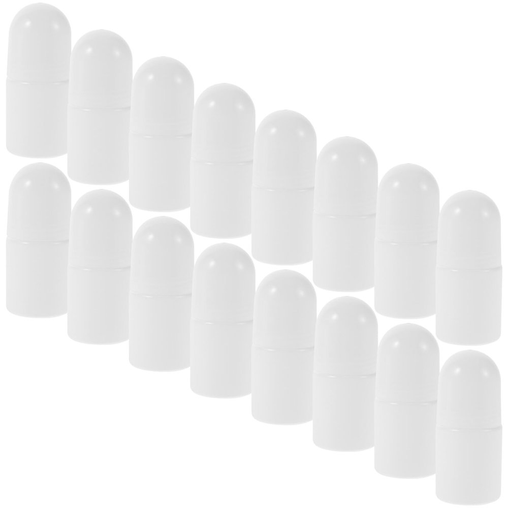 ABOOFAN 30pcs 50ml Plastic Roller Oil Bottles Leak Proof Refillable Roll on Bottles for Essential Oils Perfumes Deodorant Portable Travel Cosmetic Containers