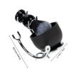 ibasenice Shaving Brush and Bowl Set for Men, 3pcs Black and Silver Alloy Stand with Foam Brush, Beard Grooming Tool for Wet Shaving and Facial Care view 2