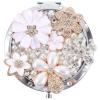 FUOYLOO Foldable Mini Cosmetic Mirror with Daisy Flower Design, Portable Pocket Makeup Mirror with Magnification for Travel and Touch-up view 1