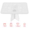 Healeved Makeup Brush Storage Holder and Drying Rack, White Rectangular Cosmetic Brush Organizer with Ventilated Design for Home Vanity and Professional Use view 3