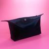 1Pcs Women's Dumpling Shape Nylon Waterproof Zipper Makeup Bag,Large-Capacity Storage Handbag Black Fashion view 4