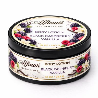 Affinati Black Raspberry Vanilla 10 oz Body Lotion for Dry Skin Deep Hydration Moisturizer, Lightweight & Fast Absorbing, Daily Skin Care for Men & Women