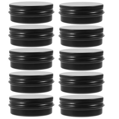 LOORGVEL 20pcs 30ml Aluminum Cream Jars Refillable Screw Lid Metal round Tins for Cosmetic Storage Containers Suitable for Travel and DIY Makeup
