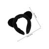TOGEVAL 3pcs Plush Cat Ear Headbands for Women Wide Soft Face Washing Hair Wraps Makeup Hair Bands Comfortable Elastic Accessories for Spa and Daily Use view 2