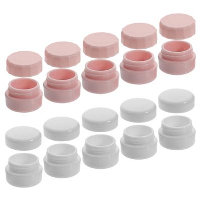 Abaodam Refillable Plastic Makeup Jars 10pcs Small 3g Cosmetic Cream Lotion Containers with Lids Travel-friendly Refillable Body Scrub Sample Storage Jars for Skincare