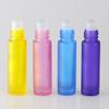 LRXIYODE 12pcs 10ml Refillable Roll-on Bottles Set with Frosted Colorful Matte Finish, Steel Beads and Electroplated Caps, Portable Essential Oil and Aromatherapy Subpackaging Bottles view 3
