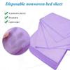 100Pcs Disposable Bed Sheets 31.5"x71"Massage Table Sheets Non-Woven Fabric Bed Covers for Ultimate Hygiene and Comfort in Massage,Tattoo, Beauty and Spa Treatments, Breathable & Durable Sheets(Purple view 3