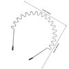 EXQUIMEUBLE 8pcs Wavy Metal Headbands Non-slip Sports Hairbands for Men and Women Unisex Elastic Hair Accessories Suitable for Outdoor Exercise view 2