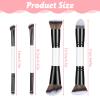 4Pcs All-in-One Makeup Brush Set, Dual End Brushes for Makeup- Foundation, Concealer, Contour, Blush, Powder, Highlighter Brushes, view 2