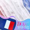 CAKURE France Soccer Fan Afro Wig Face Tattoo Set Blue White & Red Curly Afro Wig with France Flag for World Cup, Euro Cup & Sports Events view 4