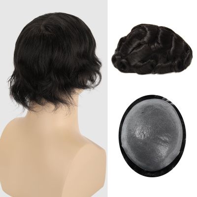 BEEOS Toupee Hair for Men 0.03mm Thinnest Skin Mens Hair System #1C