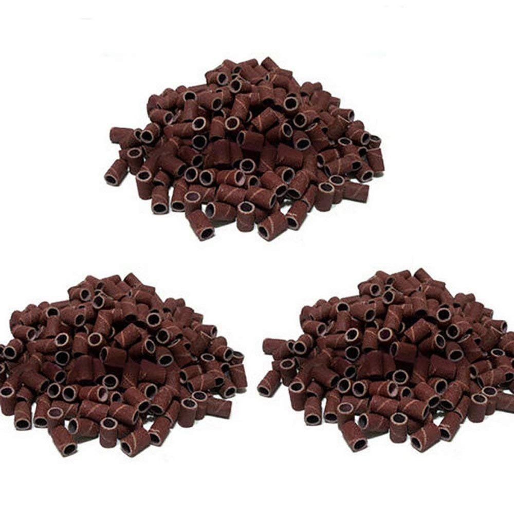 100Pcs Sanding Buffer Band Drill File Machine Bits Grinding Ring Nail Art Tool- 120"" Durability