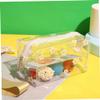 Aetherize Floral Transparent Cosmetic Bag Waterproof Zippered Toiletry Bag Cute Clear Pencil Case - Daisy cute toiletry view 3