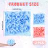 2 Pcs Drawstring Bar Soap Loofah Pouch, 2 in 1 Soap Bar Loofah, Exfoliating Mesh Shower Ball, Dual-Sided Body Scrubber Washcloth for Gentle Skin Smoothing (Pink, Blue) view 2