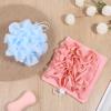 2 Pcs Drawstring Bar Soap Loofah Pouch, 2 in 1 Soap Bar Loofah, Exfoliating Mesh Shower Ball, Dual-Sided Body Scrubber Washcloth for Gentle Skin Smoothing (Pink, Blue) view 4