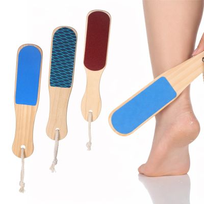 3-Pack Wooden Handle Foot File Pumice Stone, Professional Pedicure Callus Remover & Foot Scrubber for Dead Skin, Dry Rough Feet, Cracked Heels, Corns