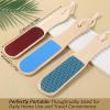 3-Pack Wooden Handle Foot File Pumice Stone, Professional Pedicure Callus Remover & Foot Scrubber for Dead Skin, Dry Rough Feet, Cracked Heels, Corns view 2