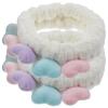 2pcs Love-shaped Facial Hair Bands Washing Headbands Soft Elastic Hair Ties for Women Shower and Skincare Use view 1