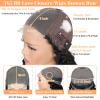 MOOTAFUL 5x5 Burgundy Lace Closure Wigs Human Hair 200% Density Burmese Curly Wig 18 Inch 99J view 3