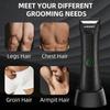 Body Hair Trimmer for Men - Pubic Hair Trimmer with Ceramic Blade Heads, Ball Shaver for Private Parts with LED Light, Body Shavers Groomer IPX7 Waterproof view 2