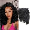 Burmese Curly Bundles Human Hair 12 14 16 inch 3 Bundles Water Wave Human Hair Bundles Extensions for Women 3C4A Spiral End Black Color view 1