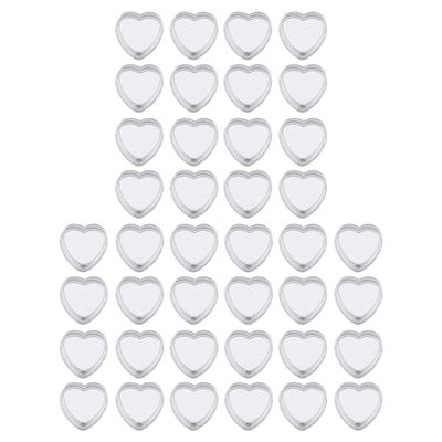 LALAFINA 50 Pcs Heart Shape Cosmetic Jars 4g Plastic Cream Containers with Lids Refillable Travel Cream Case for Makeup Storage