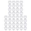 LALAFINA 50 Pcs Heart Shape Cosmetic Jars 4g Plastic Cream Containers with Lids Refillable Travel Cream Case for Makeup Storage view 1