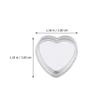 LALAFINA 50 Pcs Heart Shape Cosmetic Jars 4g Plastic Cream Containers with Lids Refillable Travel Cream Case for Makeup Storage view 2
