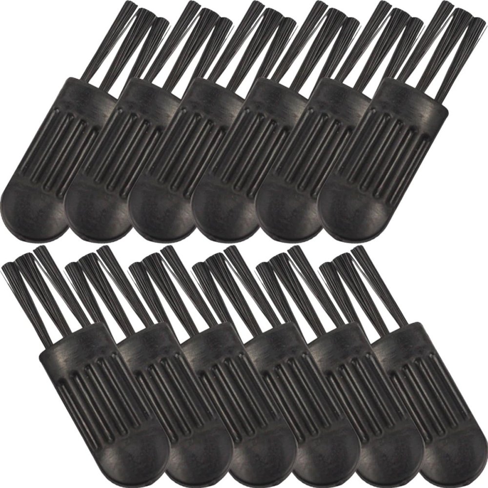 NUOBESTY Nose Hair Trimmer Cleaning Brush 100pcs Black Mini Hair Clipper Cleaner for Electric Shaver Beard Trimming Mens Grooming Tool Household Use