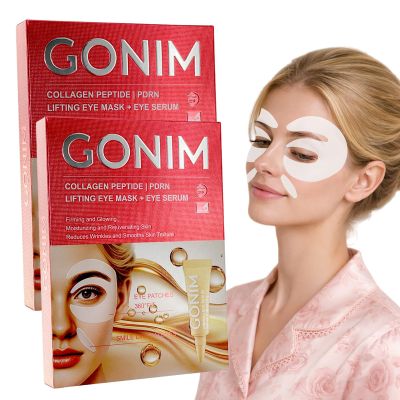 GONIM Under Eye Patches 360, PDRN Anti Aging Under Eye Mask with Retinol Caffeine, Hydrogel Collagen Eye Patches for Puffy Eyes and Dark Circles, Eye Masks for Dark Circles and Puffiness, 8 pairs