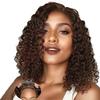 Ablvari Chocolate Brown Water Wave Bob Wig Human Hair 4x4 Lace Closure Glueless Wear and Go Wig Pre Plucked Pre Cut Natural Hairline for Beginners 14 Inch view 1