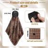 Funnysoft 3 Pcs Hair Wrap Scarf Net, Chic Leopard, Coffee Pink Gray view 2