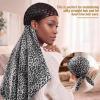 Funnysoft 3 Pcs Hair Wrap Scarf Net, Chic Leopard, Coffee Pink Gray view 3