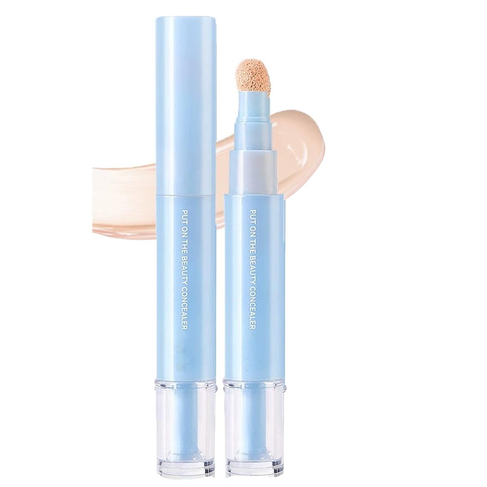 Dual-effect Concealer & Foundation Eye Concealer - 24-Hour Long-Lasting, 2-in-1 Concealer and Foundation Pen,High-Coverage Matte Finish (03# Beige)
