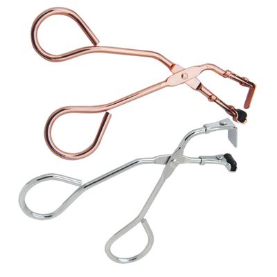 GOOHOCHY 2pcs Eyelash Curlers Lash Curling Tools Eye Curler for Makeup Cosmetic Tools with Chrome Silver and Rose Gold Finish for Women